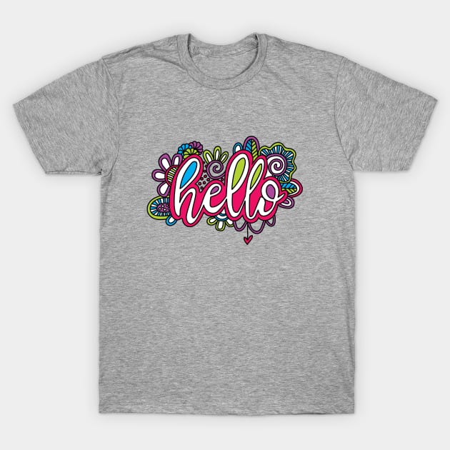 Hello Script T-Shirt by Tazi